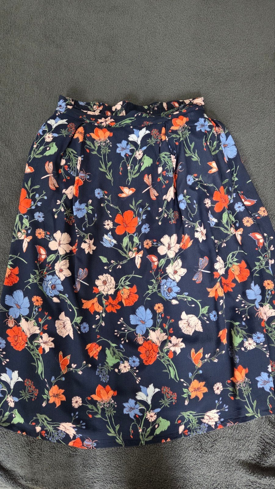 Jake's Bloemenprint Rok Maat 38, Kleding | Dames, Rokken, Maat 38/40 (M), Zo goed als nieuw, Jake's, Onder de knie