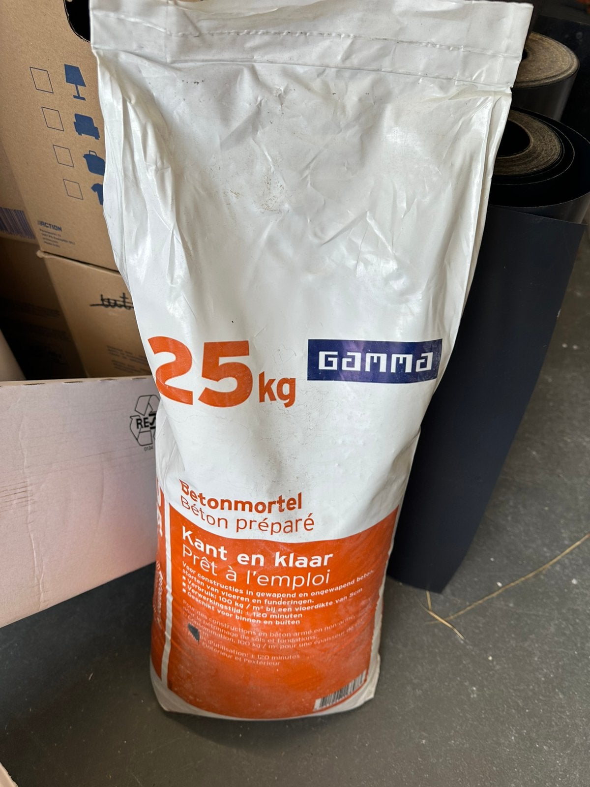 Betonmortel kant en klaar 25 kg Gamma, Doe-het-zelf en Verbouw, Ophalen, Nieuw