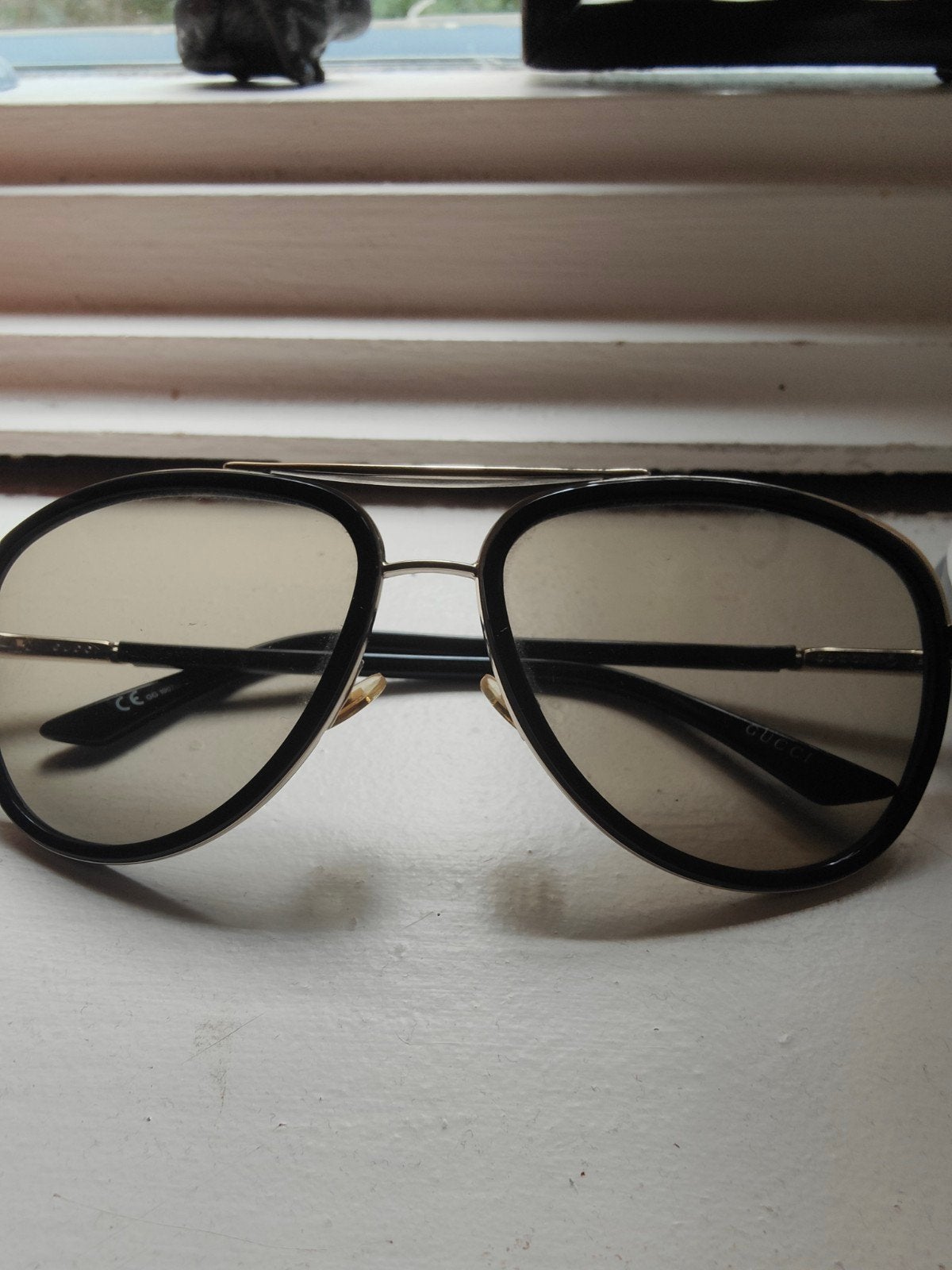 Gucci Aviator Zonnebril GG1907 A725L Chroom Zwart, Overige merken, Zonnebril, Zwart, Ophalen of Verzenden
