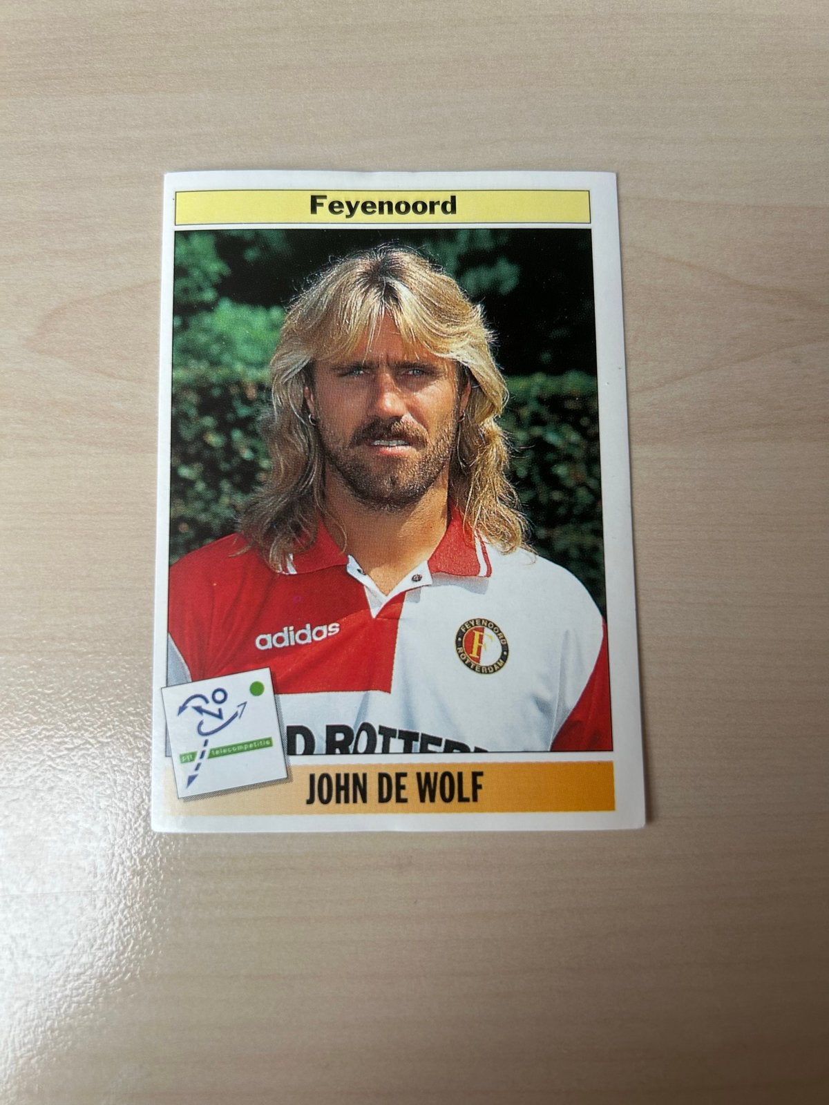 Panini Voetbal 95 - John de Wolf (Feyenoord), Ophalen of Verzenden, Zo goed als nieuw, Sticker