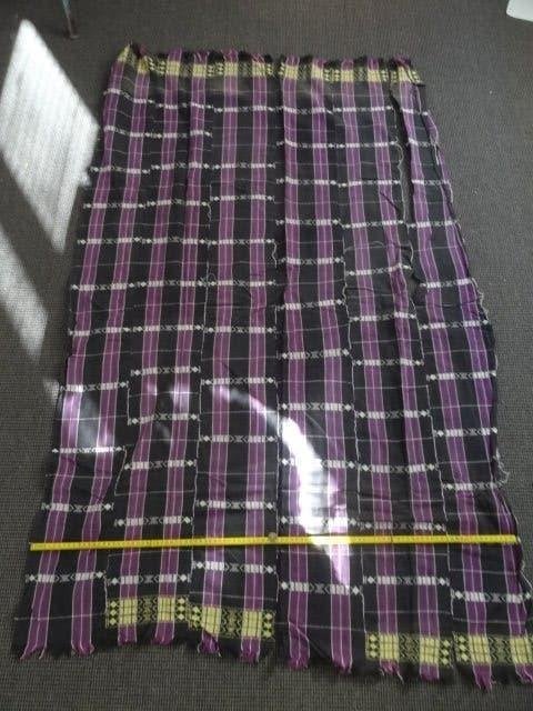 Grote afrikaanse doek,  samengesteld uit 6 geweven banen, Wanddecoratie, Textiel, Handgemaakt, Meerkleurig