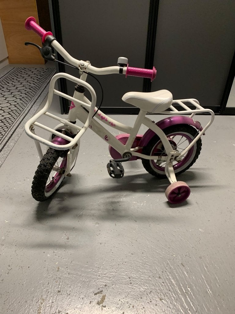 kinderfietsje, Ophalen, Zo goed als nieuw, Minder dan 16 inch, Zijwieltjes