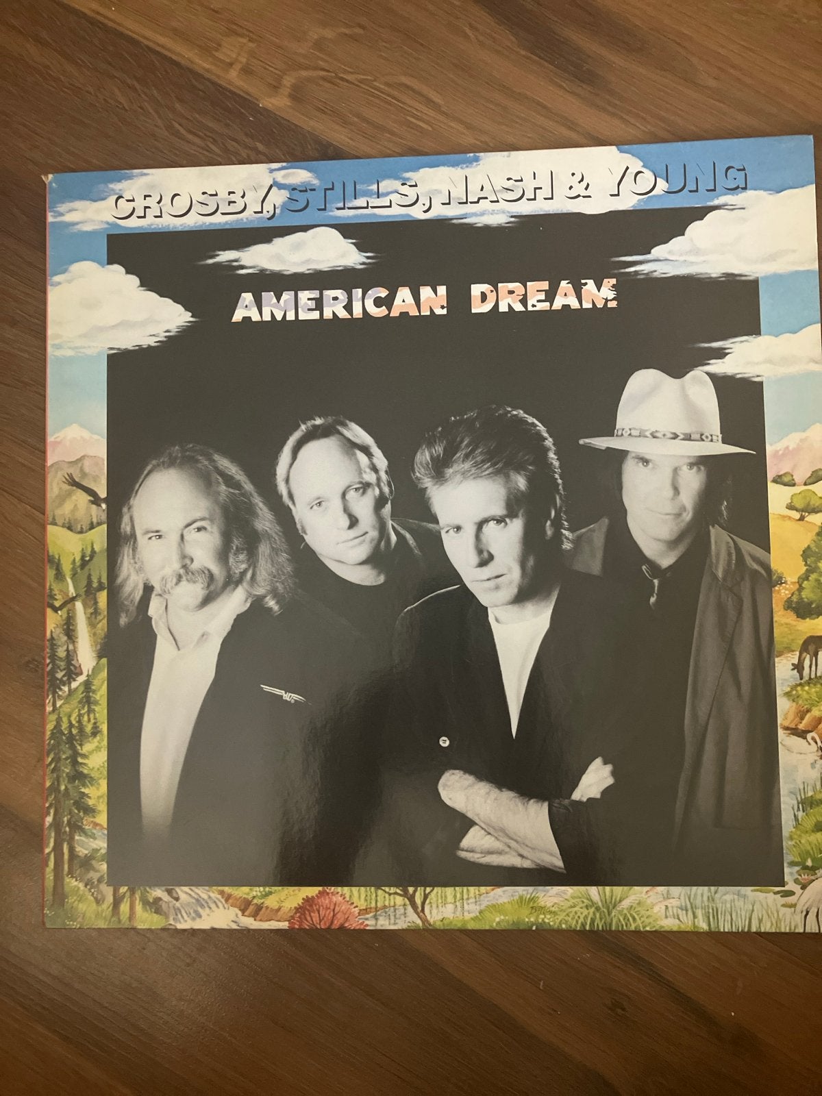 Crosby, Stills, Nash & Young - American Dream LP, Ophalen of Verzenden, 1980 - 1989, Gebruikt, 12 inch