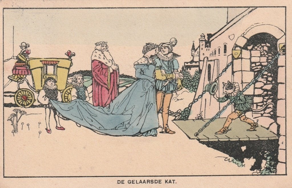 De gelaarsde kat   1913, Verzenden, Voor 1920, Gelopen, Overige thema's