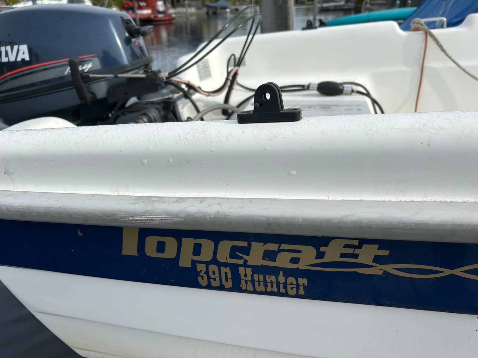 Topcraft 390 Hunter met Selva Ray 8pk en trailer, Watersport en Boten, Vis- en Consoleboten, Ophalen, Gebruikt, Buitenboordmotor