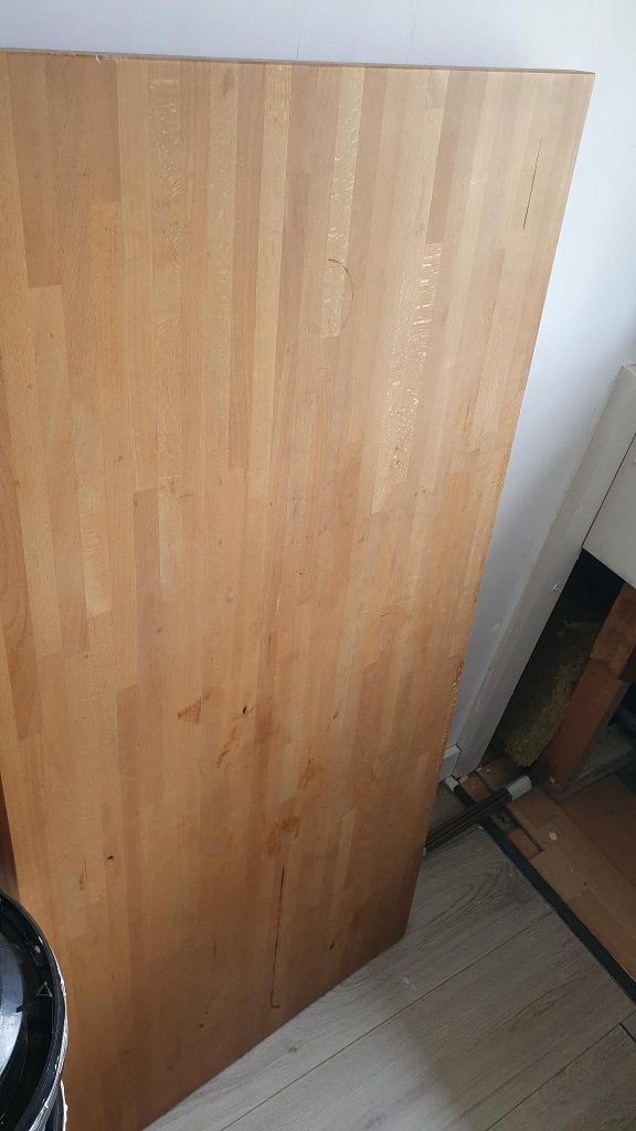 tafelblad Pronomen, Doe-het-zelf en Verbouw, Platen en Panelen, Ophalen, Gebruikt, Hout, 20 tot 50 mm