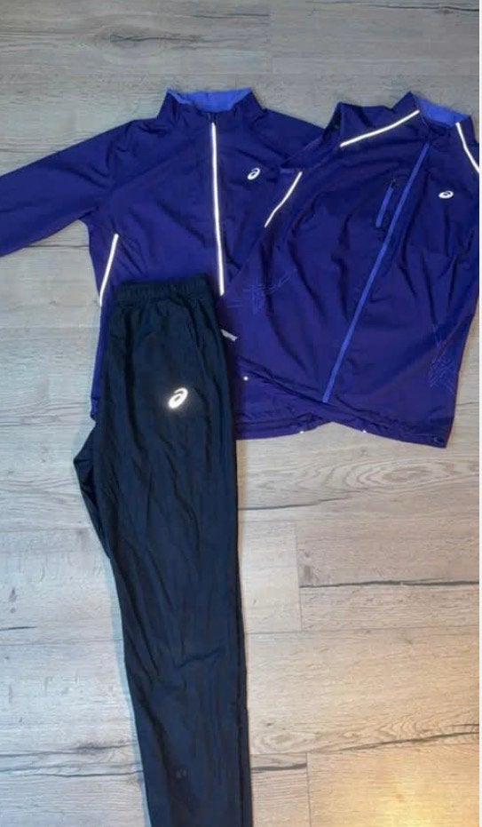 Asics trainingspak (Blauw/zwart), Verzenden, Zo goed als nieuw, Blauw, Algemeen