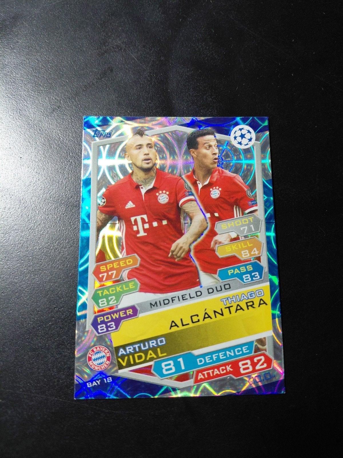 Thiago/vidal (bayern munchen) topps 2016/17 midfield duo, Verzamelen, Verzenden, Zo goed als nieuw, Buitenlandse clubs, Spelerskaart