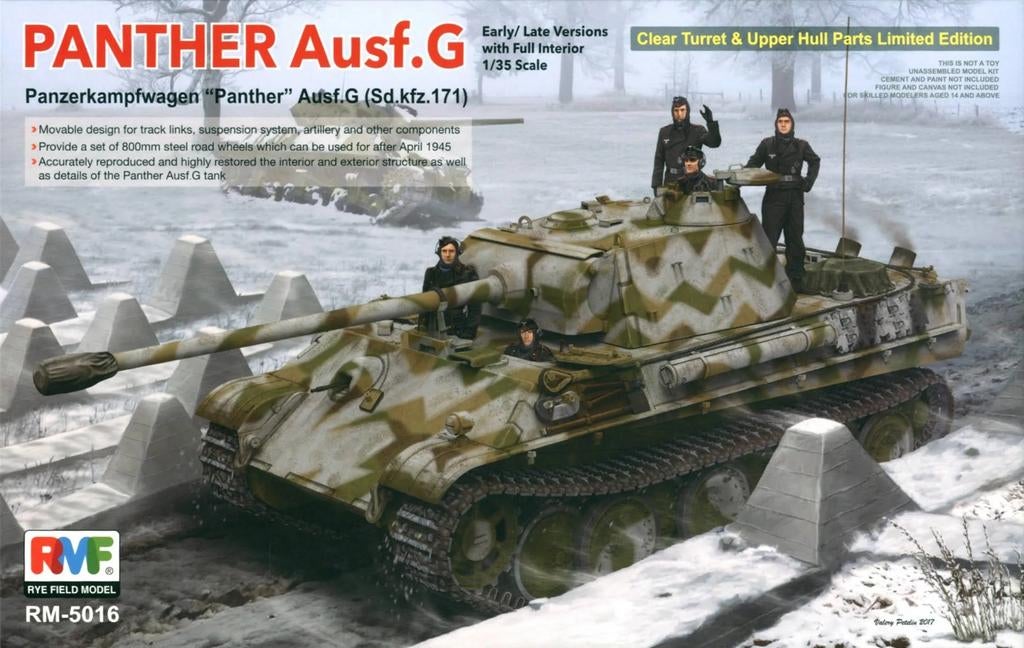 Rye Field 1/35 Panther Ausf.G / Full interior, Overige merken, Tank, 1:32 tot 1:50, Nieuw