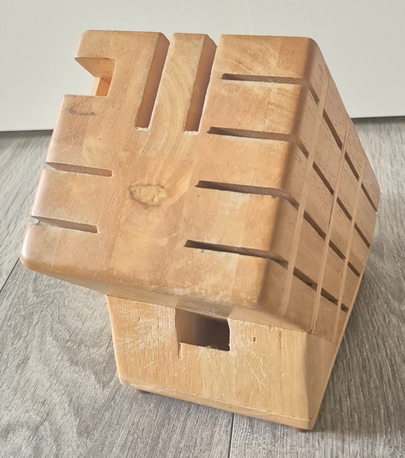 Houten messenblok - Gebruikt, Hout, Ophalen of Verzenden, Overige typen, Gebruikt