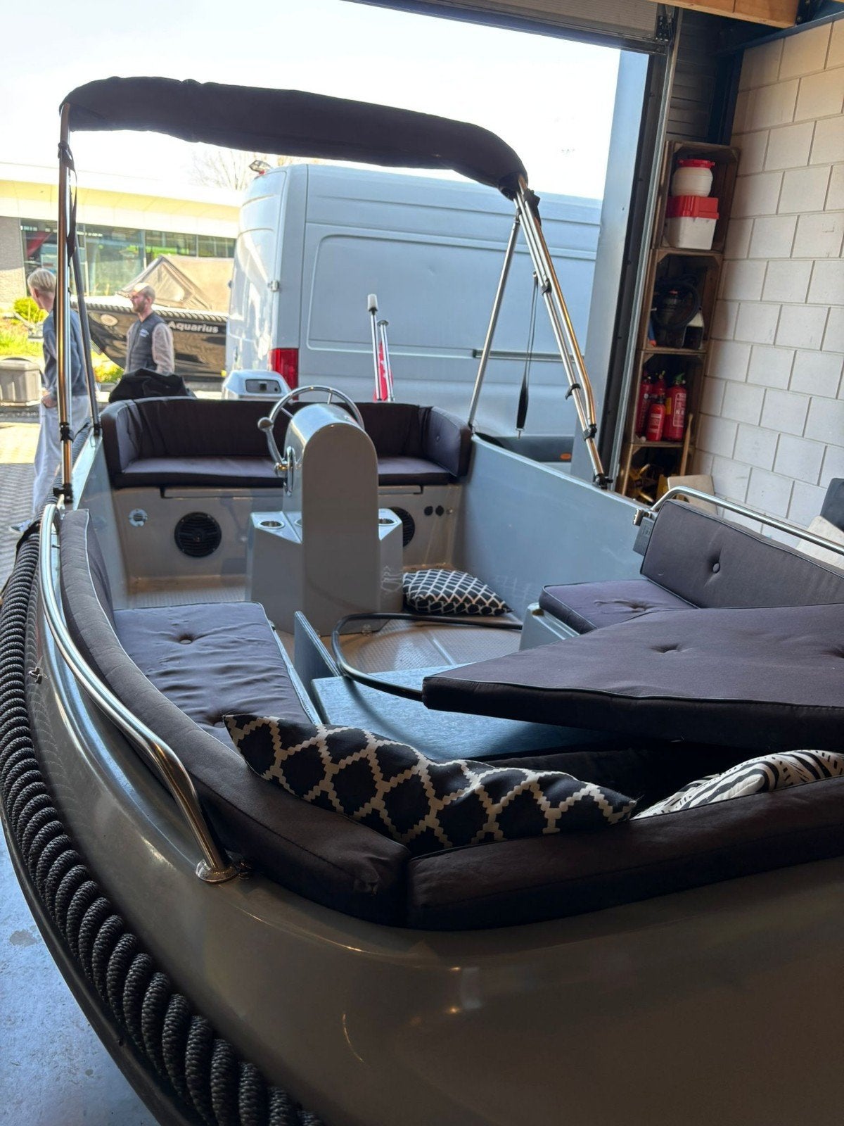 Seafinder 435 met 15pk Mariner en Biminitop, Overige merken, Gebruikt, 15 pk, Sloep