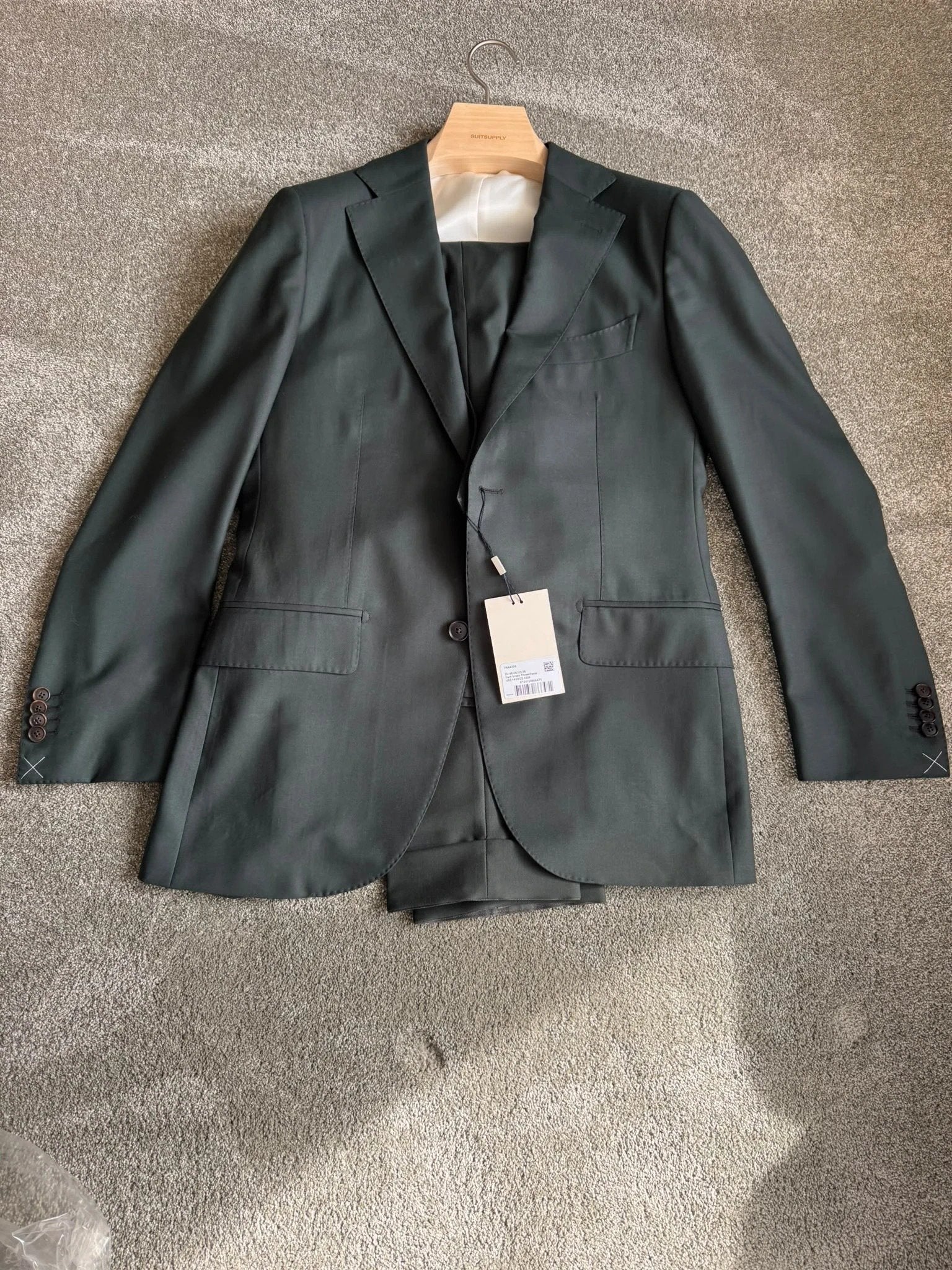 Suitsupply Lazio driedelig pak donkergroen 48 - nieuw, Ophalen of Verzenden, Nieuw, Maat 48/50 (M), Groen