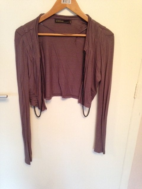 Stijlvol Supertrash paarse bolero vest met metalen ketting L, Supertrash, Paars, Maat 42/44 (L), Nieuw