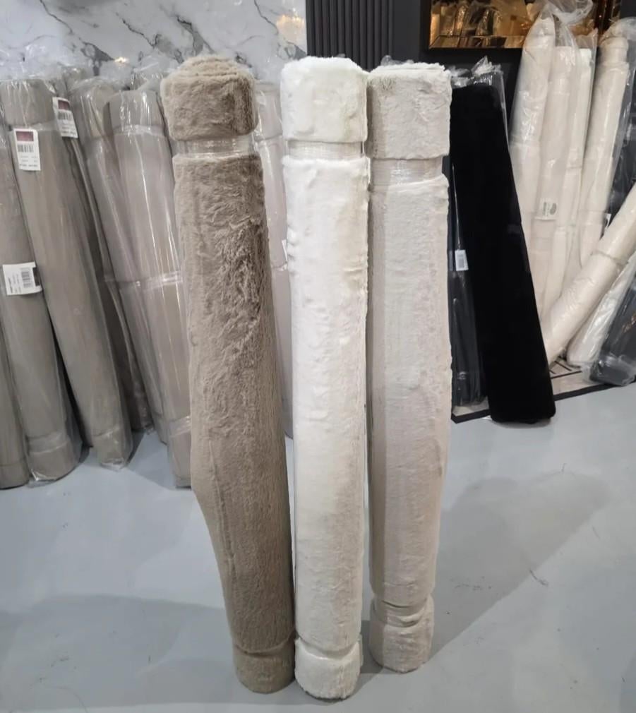 Hoogpolig Fluffy Vloerkleed 160x200 cm - Nieuw, 150 tot 200 cm, Nieuw, Crème, 150 tot 200 cm