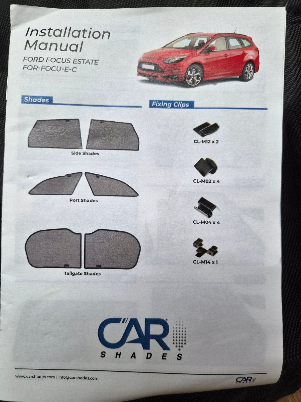 privacy shades/car shades zonneschermen ford focus, Verzenden, Zo goed als nieuw