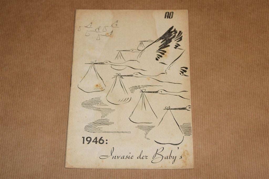 1946: Invasie der Baby\'s — Vintage Boekje over de Babyboom, Ophalen of Verzenden, Gelezen