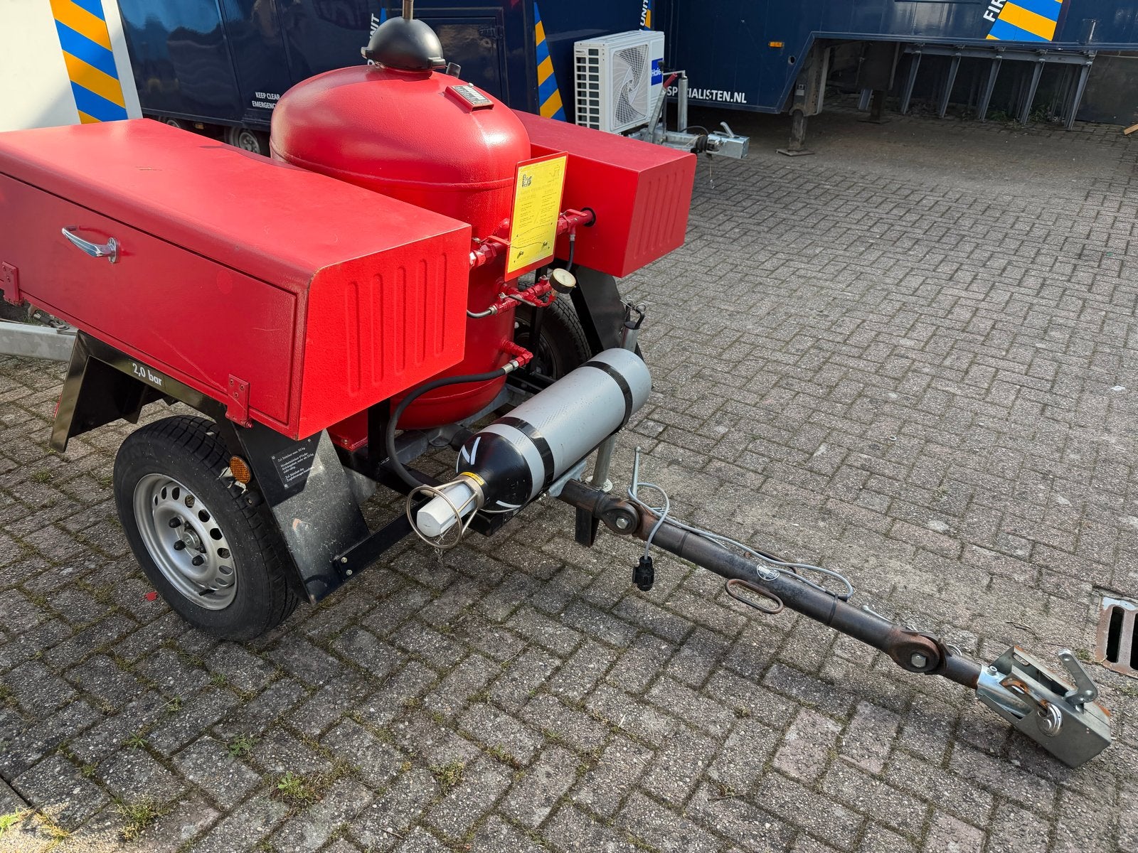 Rijdbare Poederbluseenheid G-250 - Brandblusser op Aanhanger, Ophalen, Gebruikt