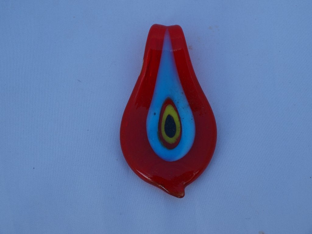 63x34x5mm langwerpige kettinghanger, Ophalen of Verzenden, Nieuw, Overige kleuren, Glas of Kristal
