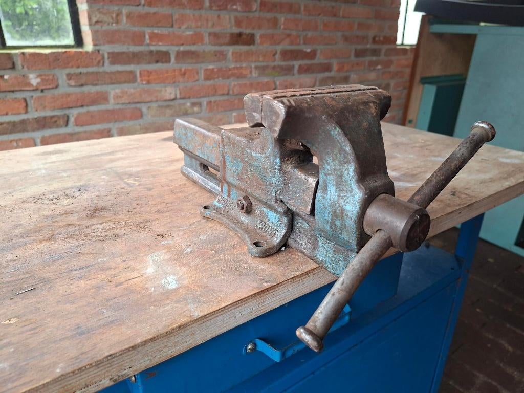 Goede industriële Heuer Front bankschroef 115 mm!, Ophalen of Verzenden, Gebruikt