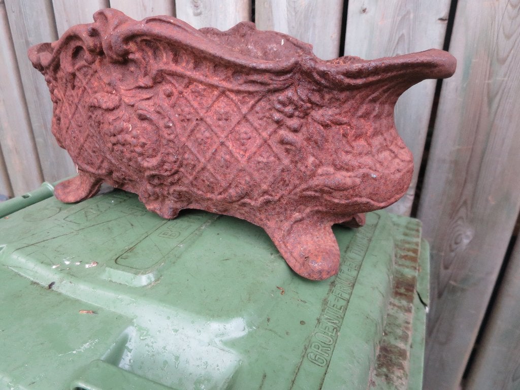 Gietijzeren bloembak, Ophalen, Gebruikt, Minder dan 30 cm, Minder dan 60 cm