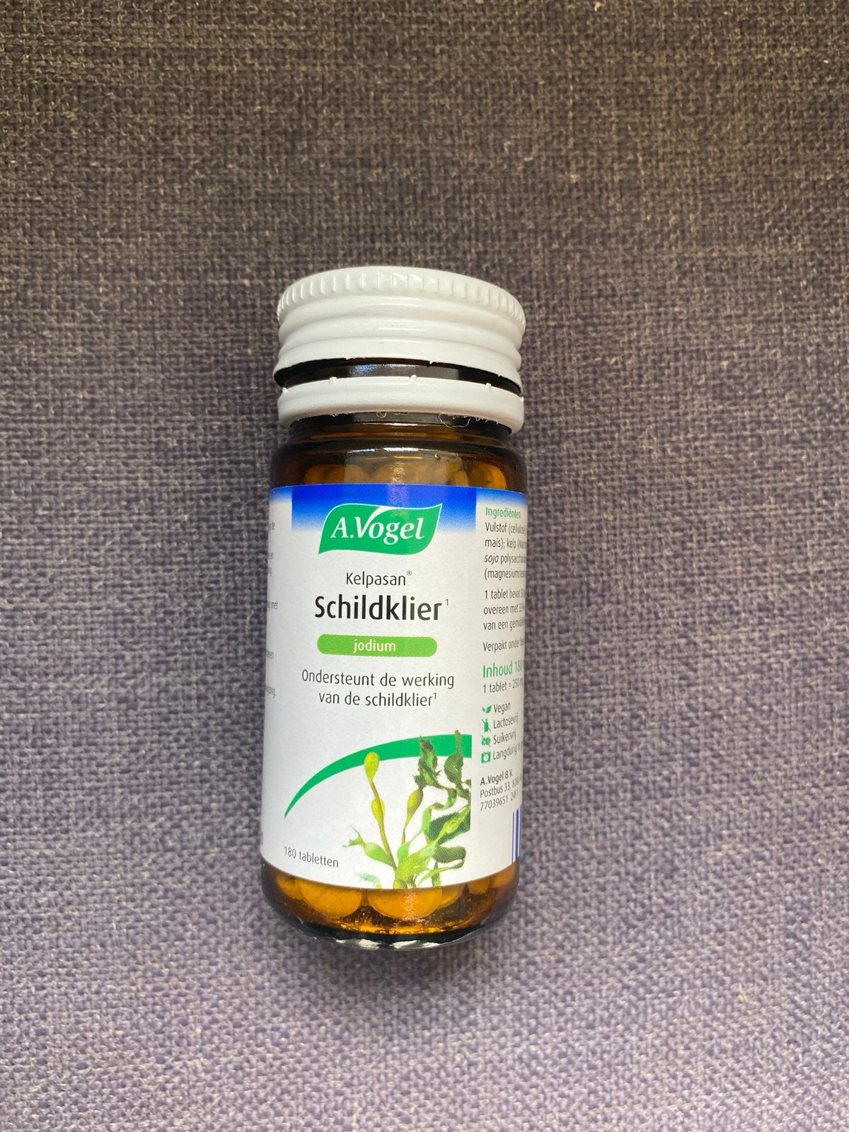 A.Vogel Kelpasan Schildklier Jodium - 180 tabletten, Ophalen, Nieuw, Poeder of Drank