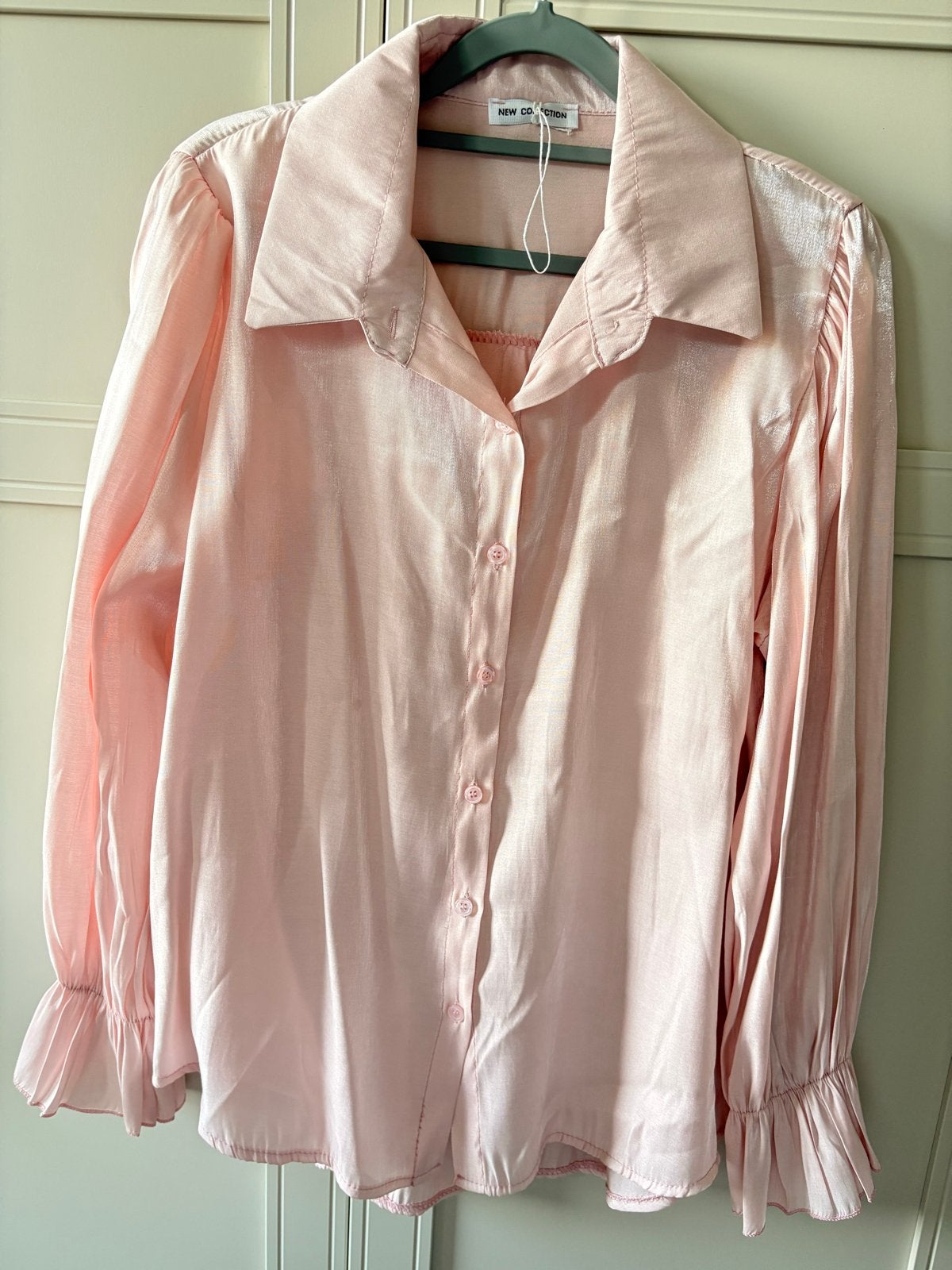 Glimmende Roze Blouse Dames Maat 42/44 (L) Nieuw, Ophalen of Verzenden, Nieuw, Maat 42/44 (L), Roze