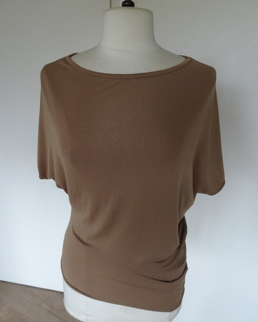 STRETCH TOP MAAT 38, Kleding | Dames, Maat 38/40 (M), Bruin, Ophalen of Verzenden, Zonder mouw