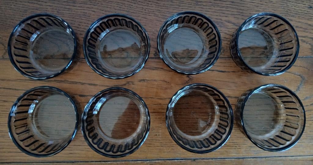 Set van 8 kleine Arcoroc (souffle) schaaltjes, Ophalen of Verzenden, Overige stijlen, Glas, Schaal of Schalen