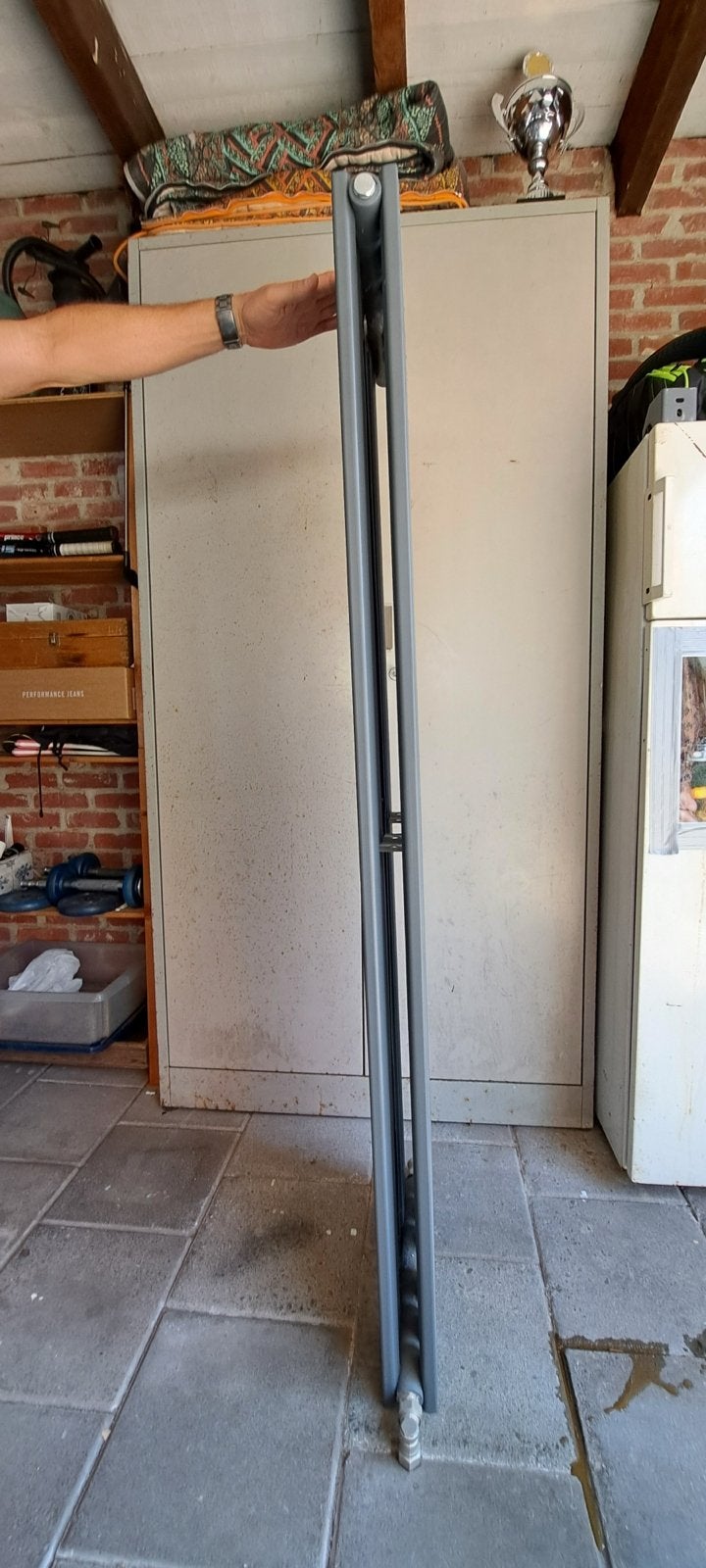 Design Radiator 150x37,5x8 cm - antraciet grijs, Ophalen, Radiator, 60 tot 150 cm, 80 cm of meer