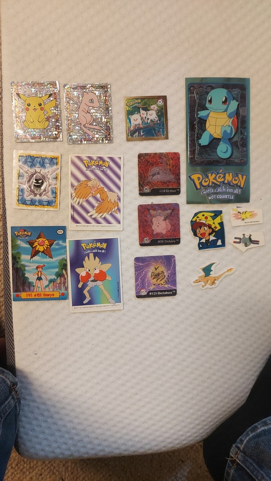 Vintage Pokémon verzameling: kaarten, stickers en blik, Ophalen of Verzenden, Gebruikt, Overige typen