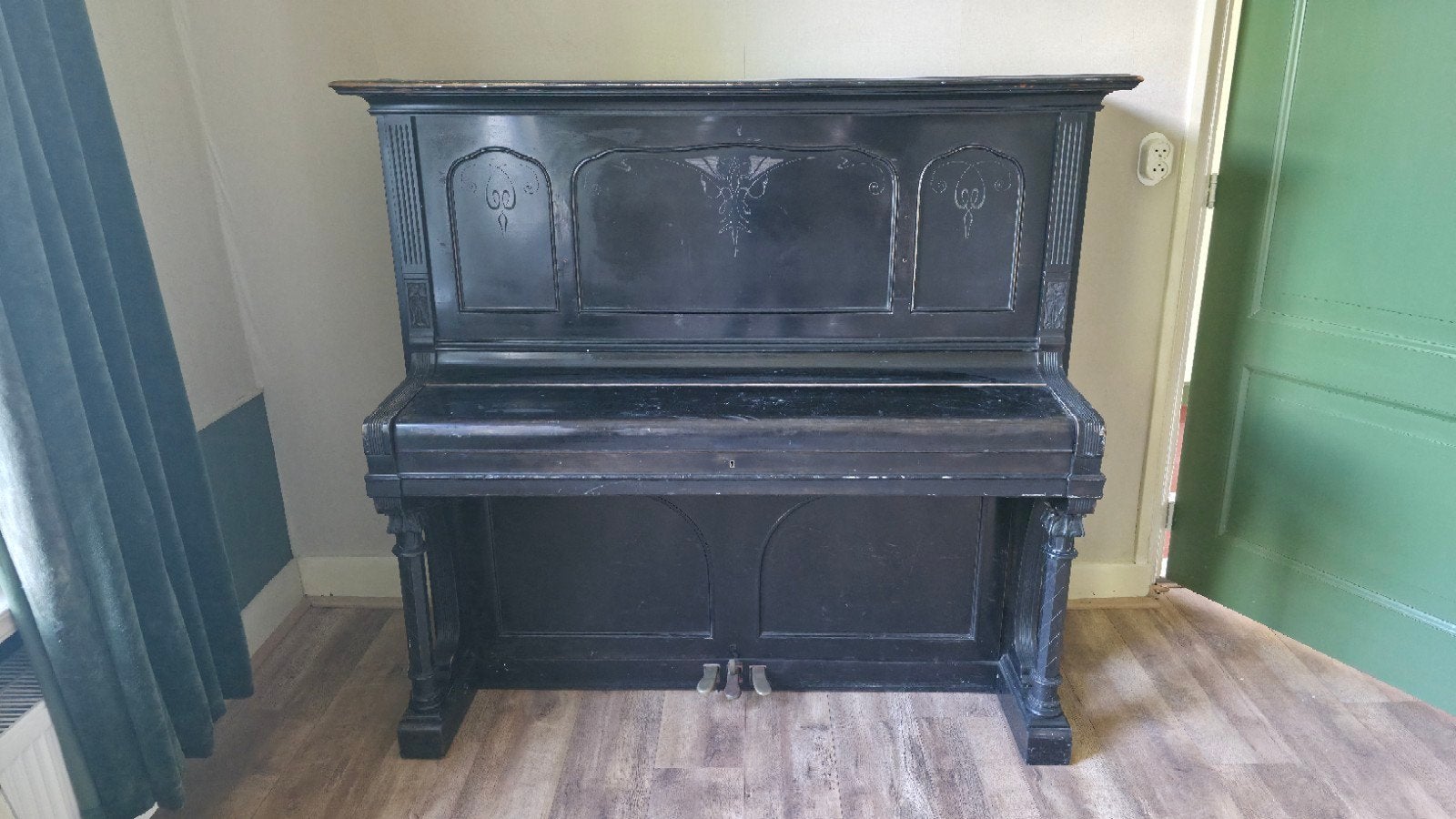 Antieke Rud. Ibach Sohn Piano - Zwart, Ophalen, Gebruikt, Zwart, Piano