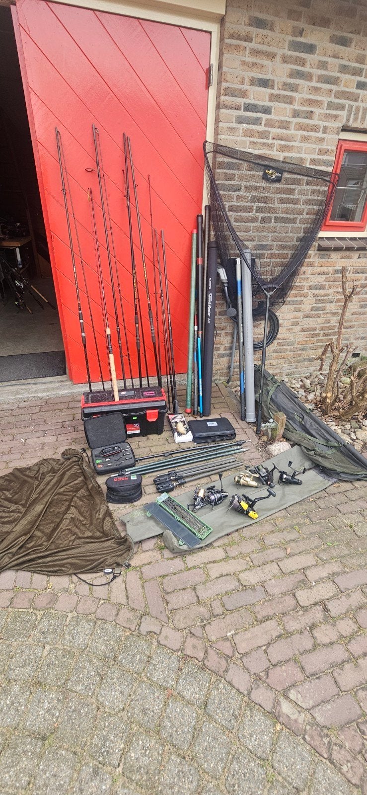 Complete visuitrusting - Hengels, Molens, net, etc etc, Watersport en Boten, Ophalen, Gebruikt, Complete hengel