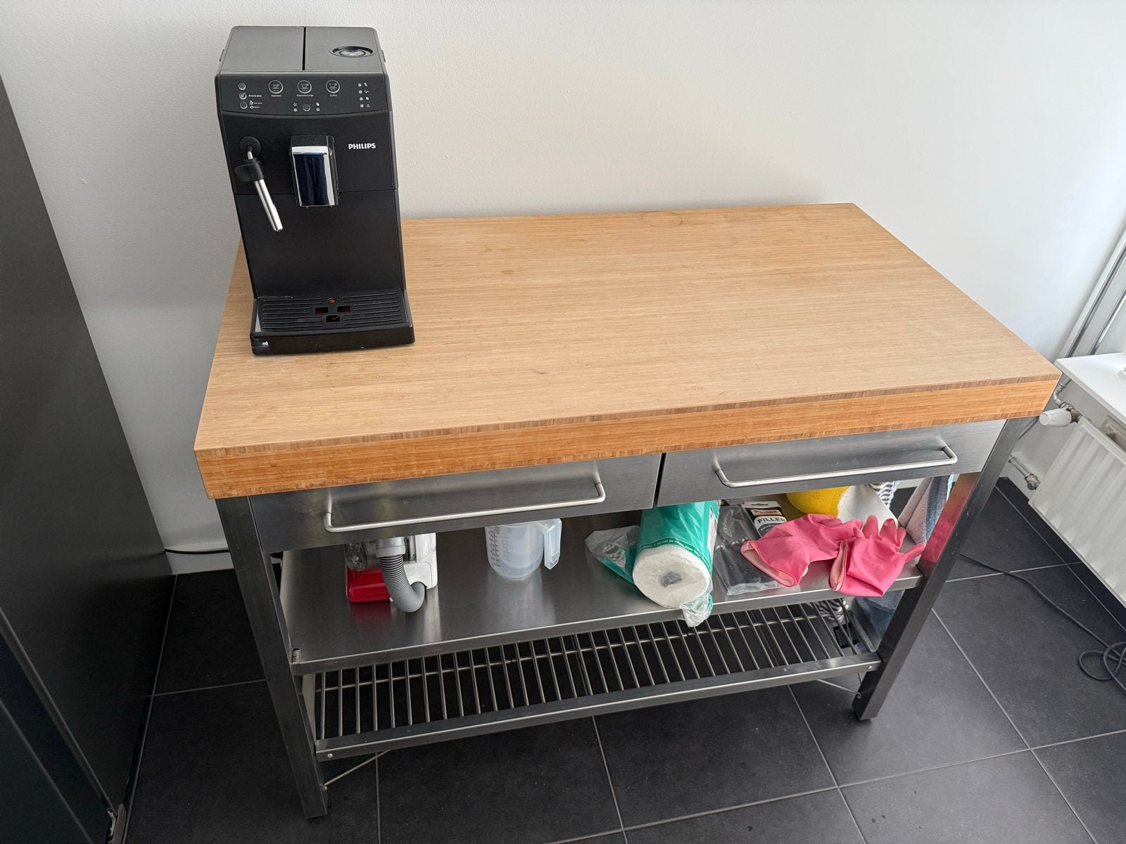 IKEA RIMFORSA Keukentrolley - Bamboe & RVS, Ophalen, Hout, IKEA, Keukentrolley