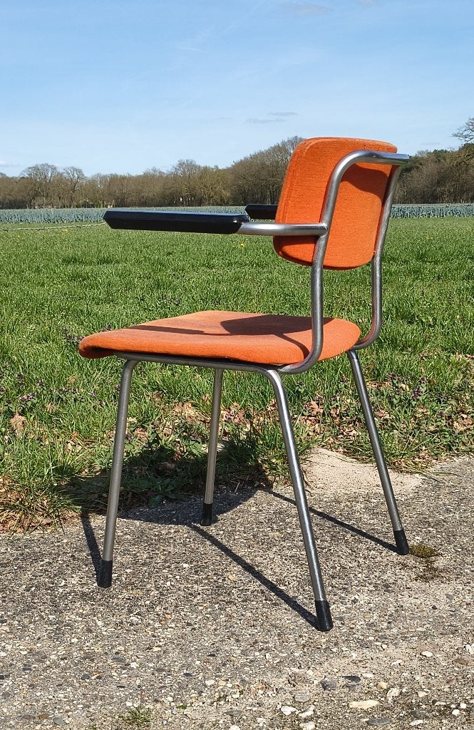 Vintage Oranje Gispen stoel, Ophalen, Gebruikt, Overige kleuren, Stof