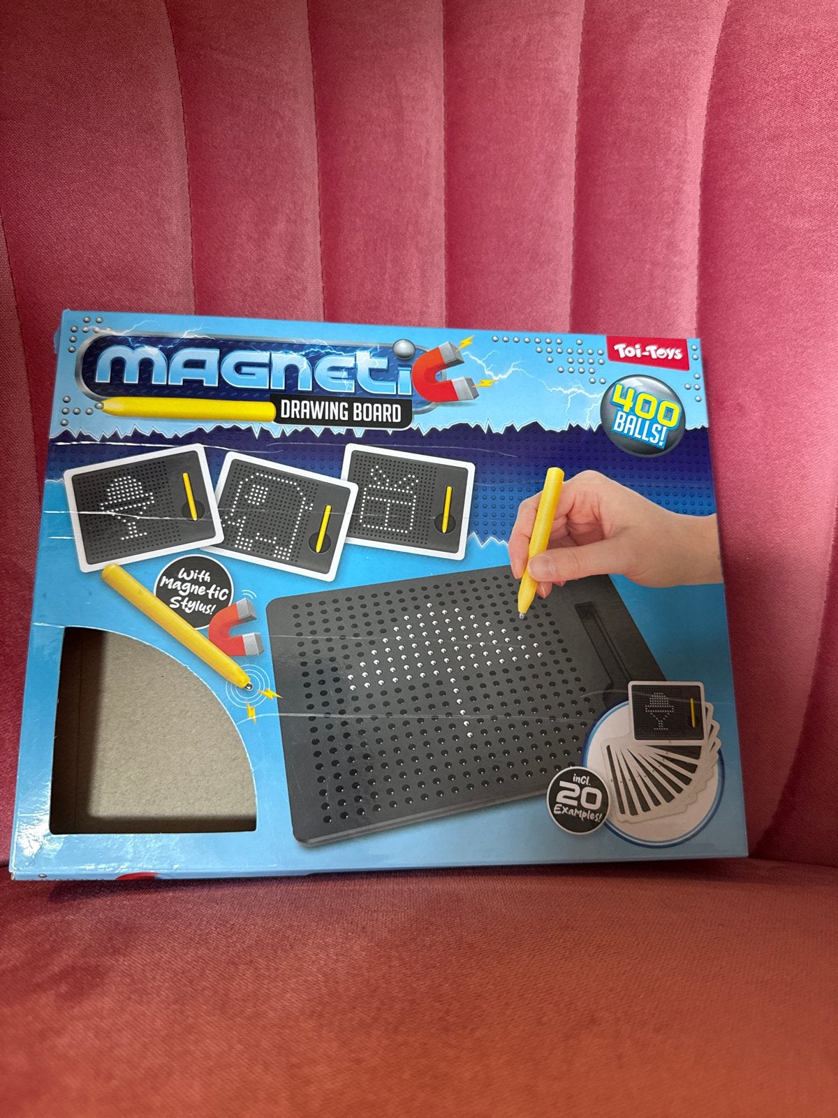 Magnetisch Tekenbord - Toi-Toys - 400 balletjes, Ophalen of Verzenden, Zo goed als nieuw, Knutselen