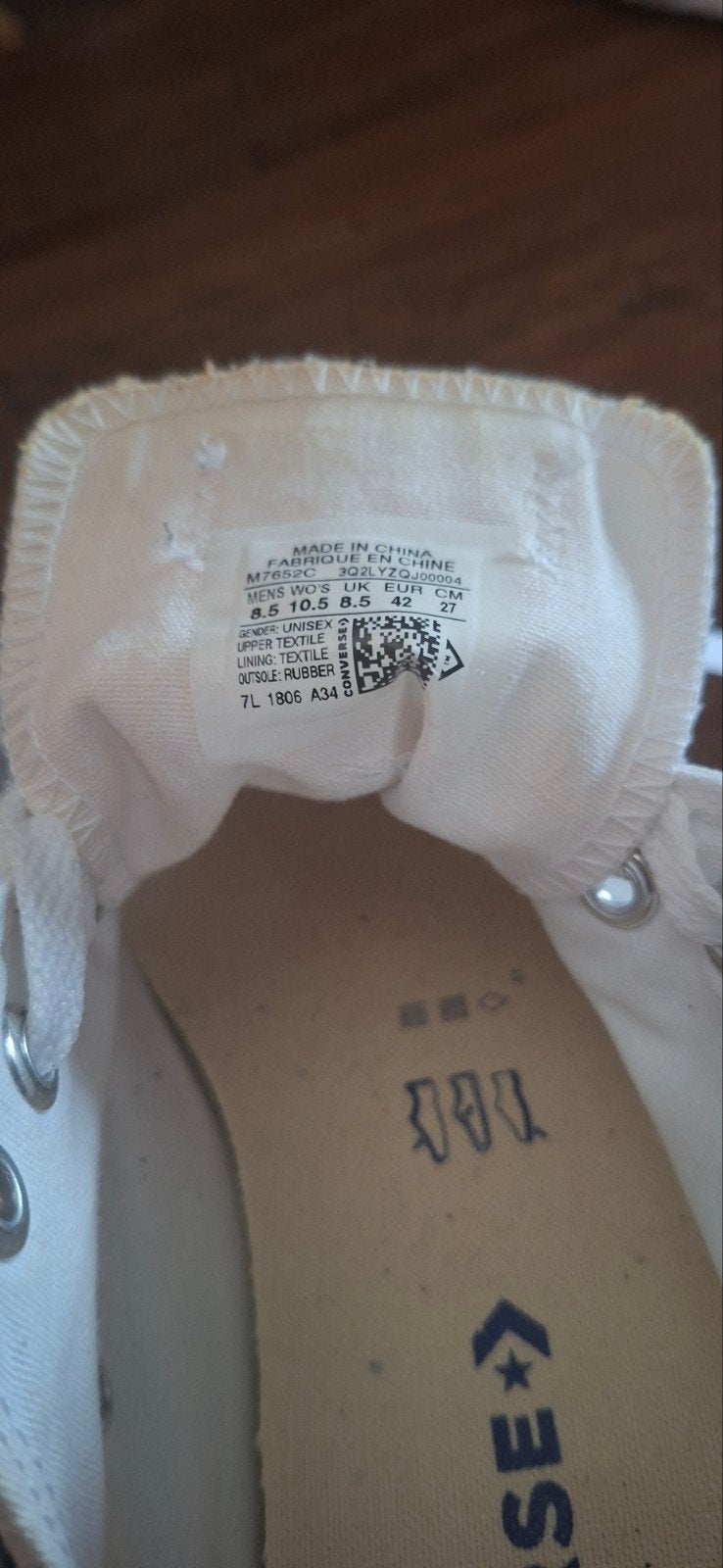 Bijna nieuwe All Stars Converse wit maat 42, Ophalen of Verzenden, Zo goed als nieuw, Wit, Sneakers of Gympen
