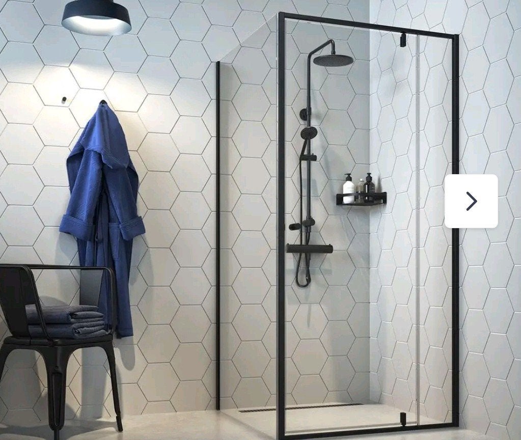 Sealskin Contour douchecabine met draaideur 90x90cm matzwart, Ophalen, Zo goed als nieuw