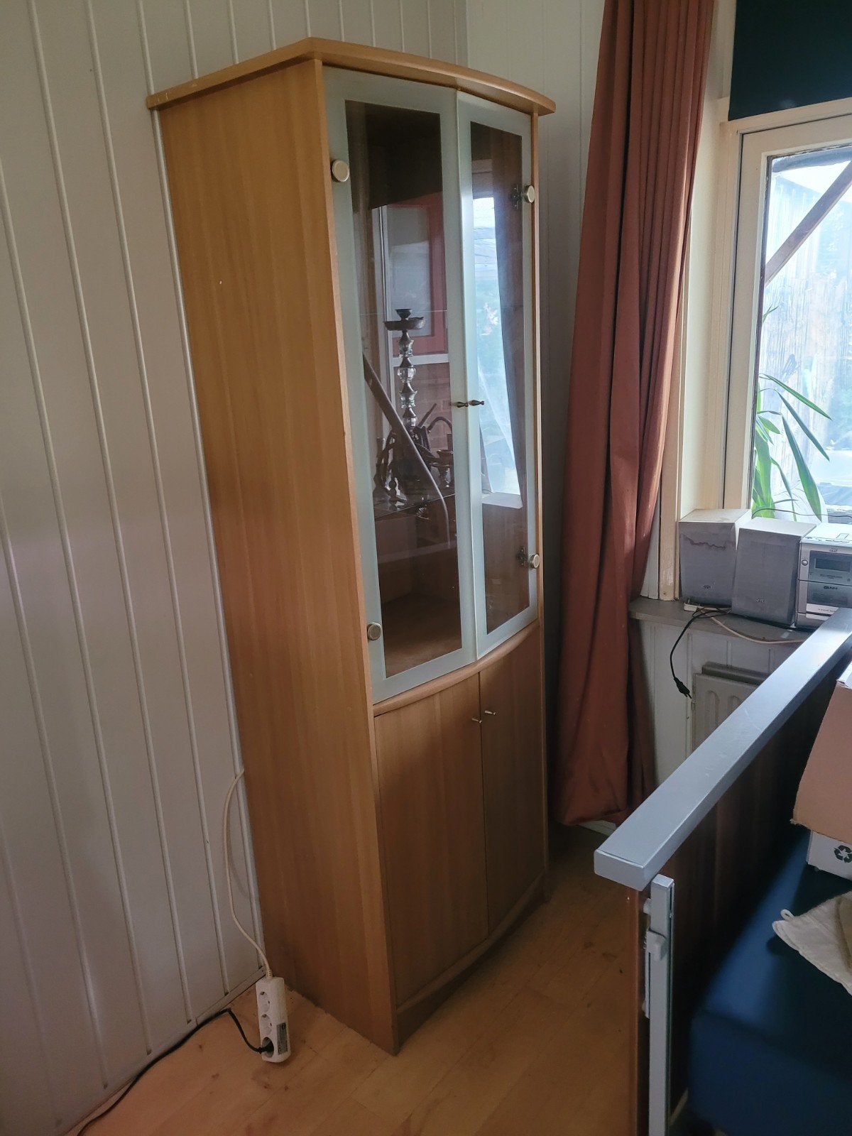 vitrine kast beukenkleur, Sport en Fitness, Ophalen, Complete sauna