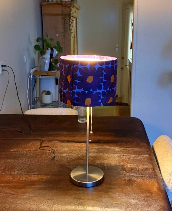 Unieke retro tafellamp / jaren 60 / 70 stijl, Huis en Inrichting, Overige merken, Vintage, Oranje, Metaal