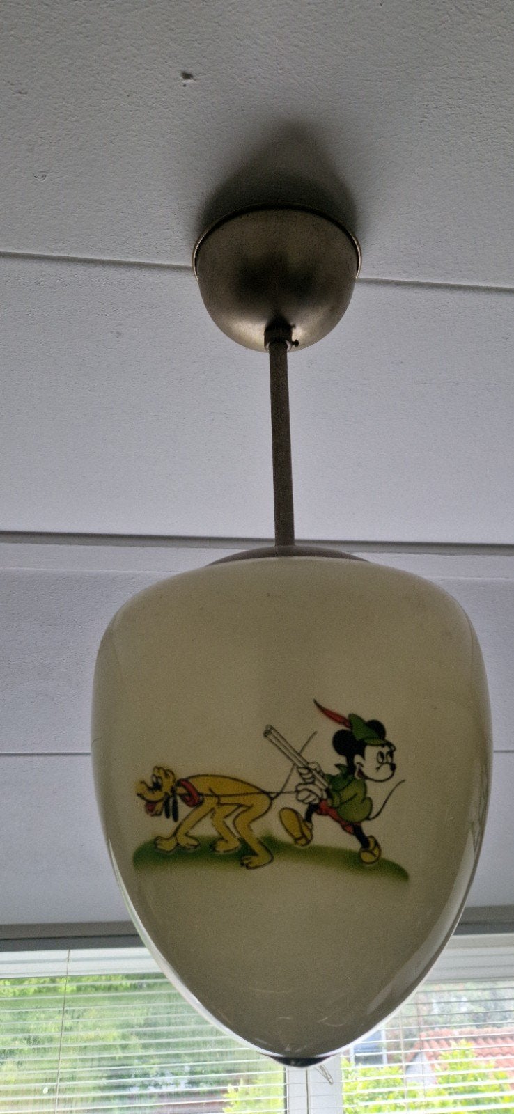 Vintage Disney Plafondlamp - Pluto, Donald & Mickey, Verzamelen, Disney, Ophalen of Verzenden, Mickey Mouse, Gebruikt, Servies