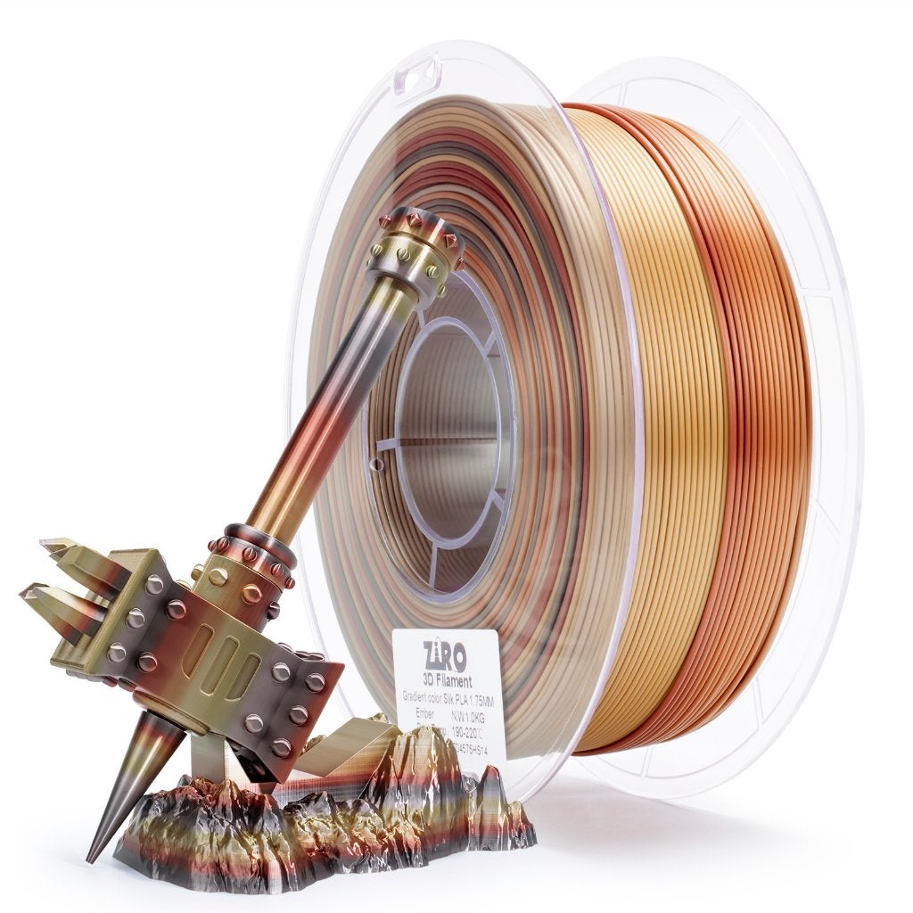 ZIRO Gradient Silk PLA – Ember – 1KG – 1.75mm, Computers en Software, Ophalen of Verzenden, Nieuw, Filamentrollen