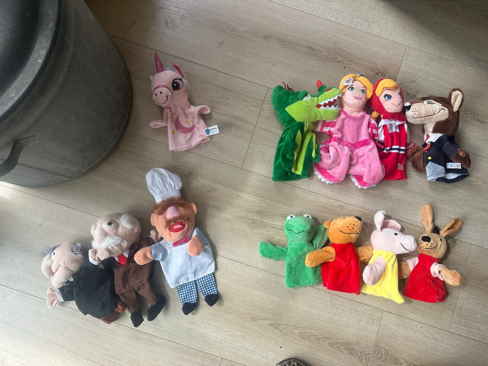 Handpoppen efteling, kikker vriendjes, muppetshow, eenhoorn, Ophalen, Zo goed als nieuw, Overige typen