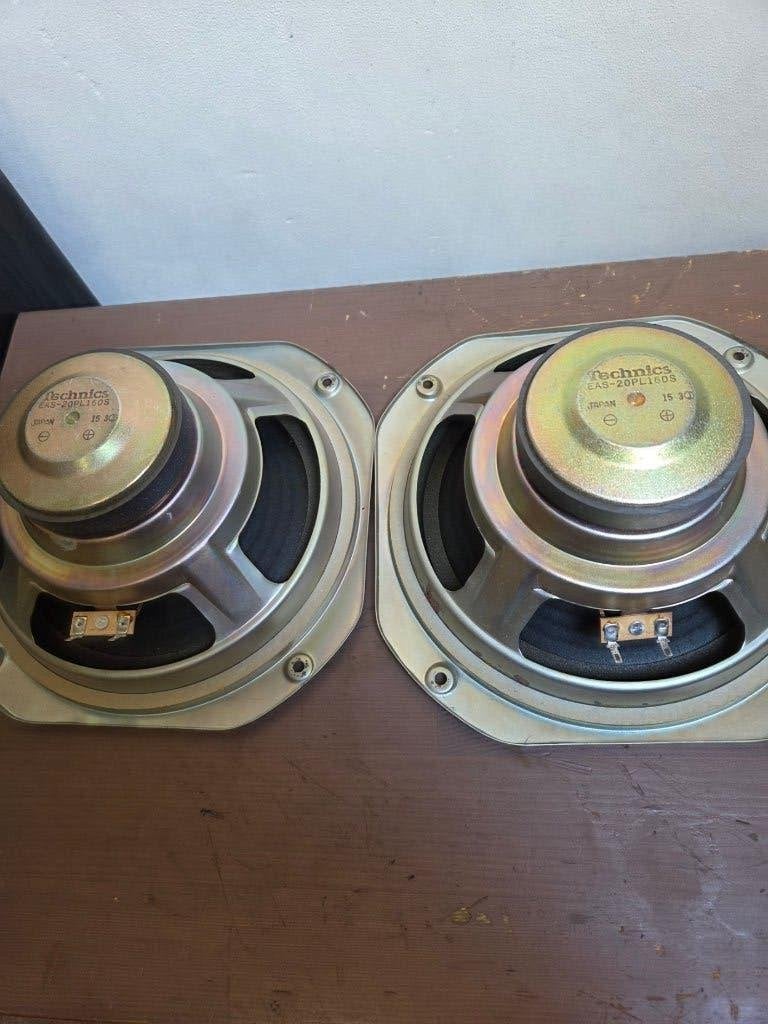 Paar Technics eas 20pl160s woofers, Overige typen, Zo goed als nieuw, 60 tot 120 watt, Ophalen