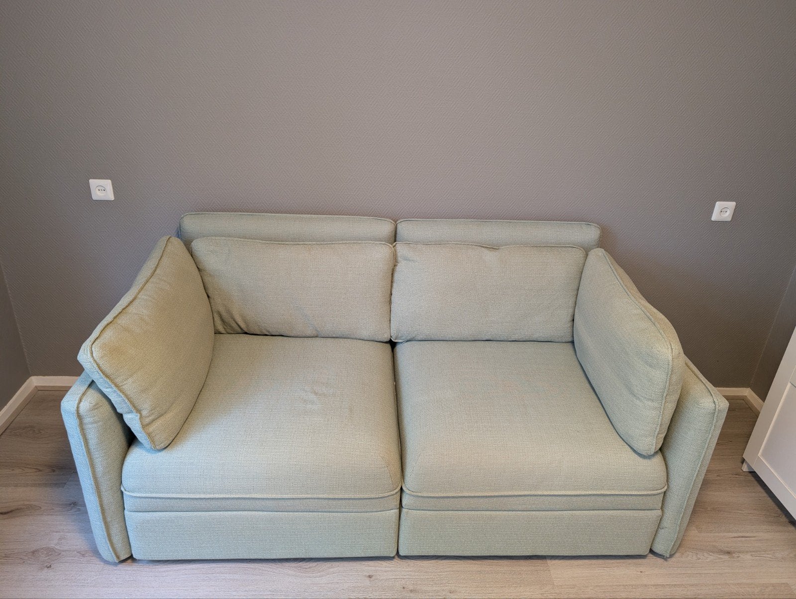 IKEA VALLENTUNA 2-zitsbank – groen – met opbergruimte (2018), Ophalen, Gebruikt, 150 tot 200 cm, Tweepersoons