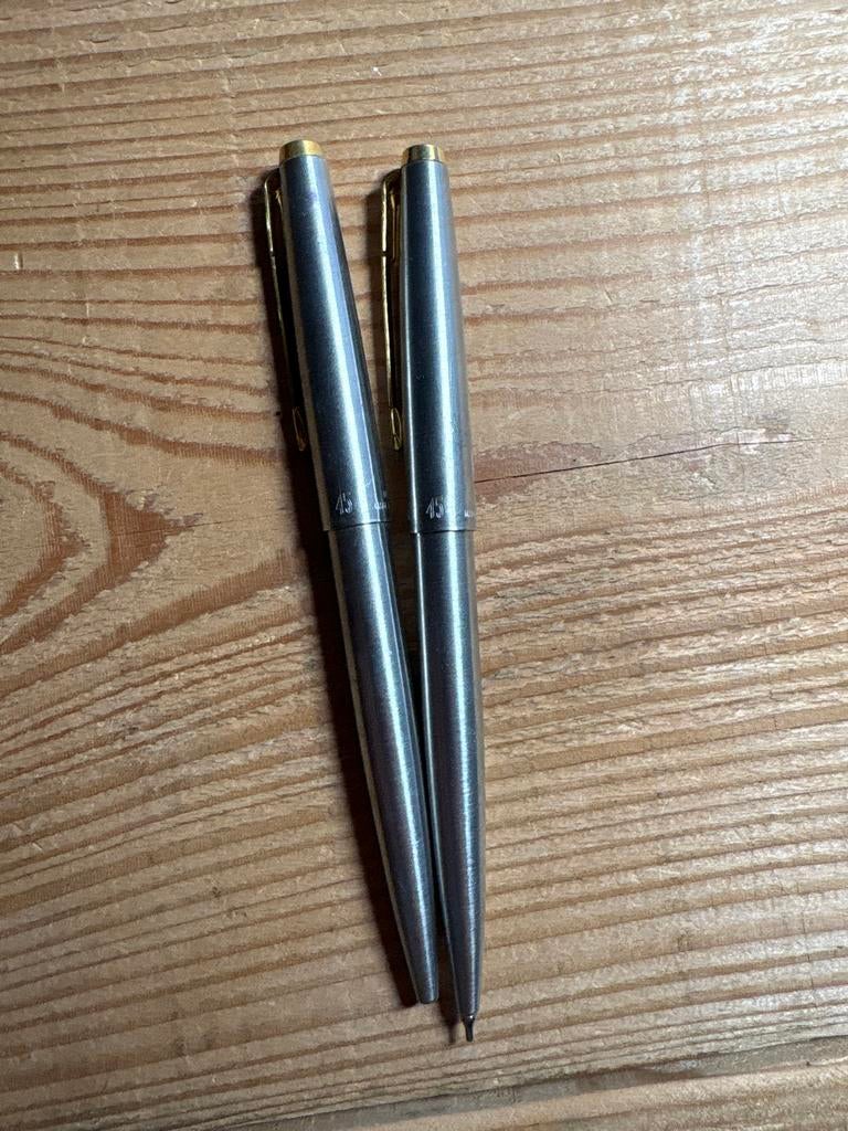 Vintage Parker 45 Pennenset - Vulpen & Balpen, Ophalen of Verzenden, Zo goed als nieuw, Pennenset, Parker