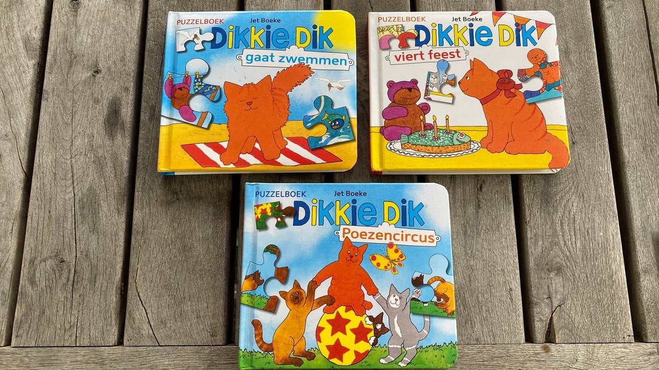Dikkie Dik puzzelboeken 3 stuks, Ophalen of Verzenden, Zo goed als nieuw, Fictie algemeen