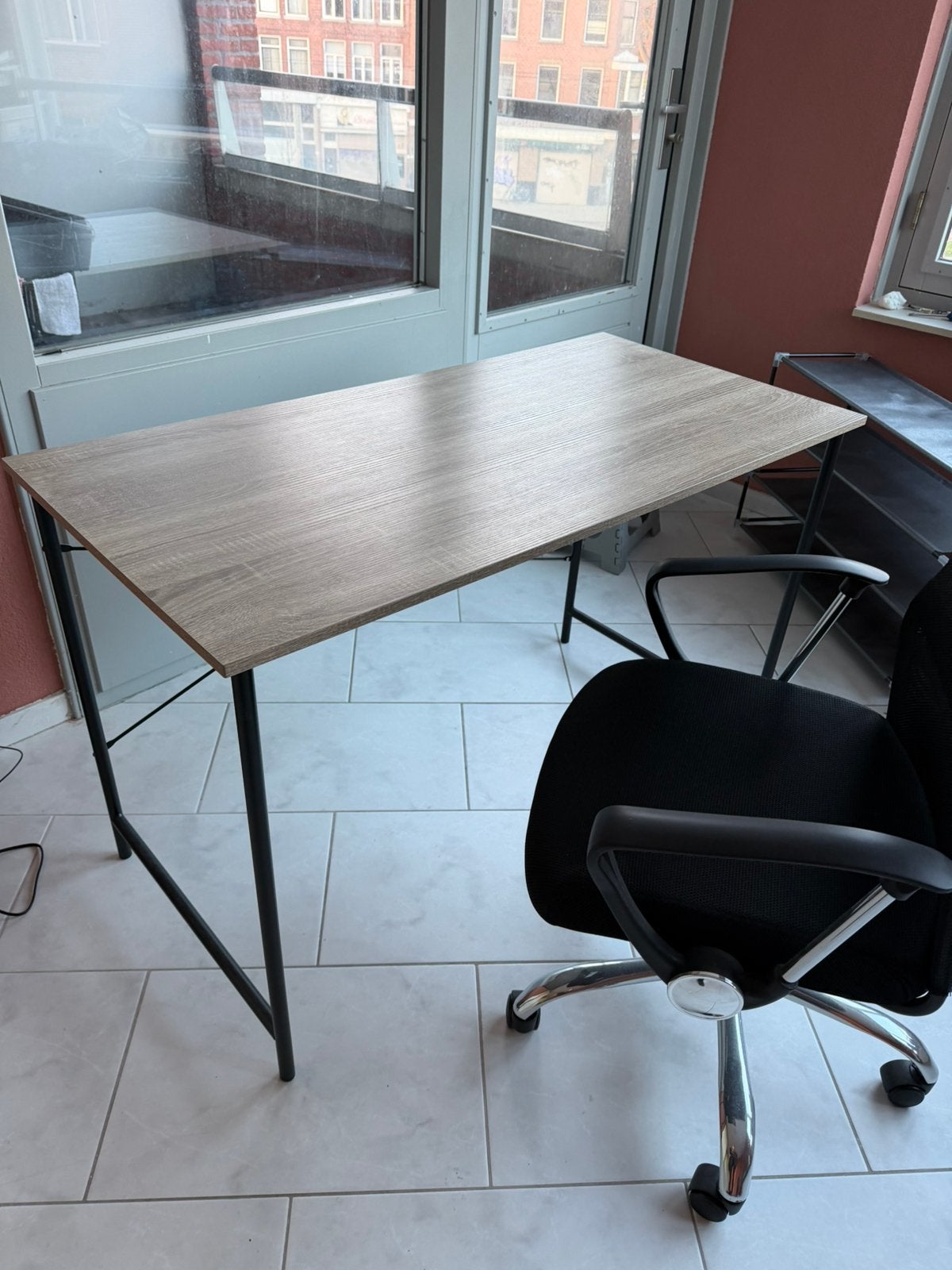 Bureau Jysk bruin, Huis en Inrichting, Bureaus, Ophalen, Demontabel, Gebruikt, Bruin