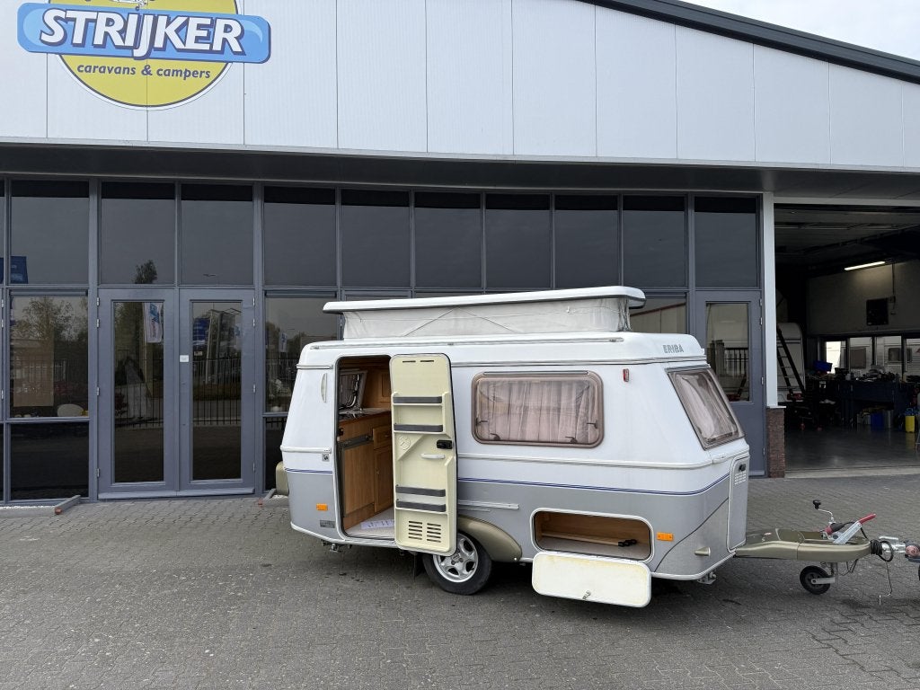 Eriba Puck 225 GT Langslaper 200cm 750KG max Voortent etc..., Tot en met 2, Bedrijf, Treinzit, 2 aparte bedden