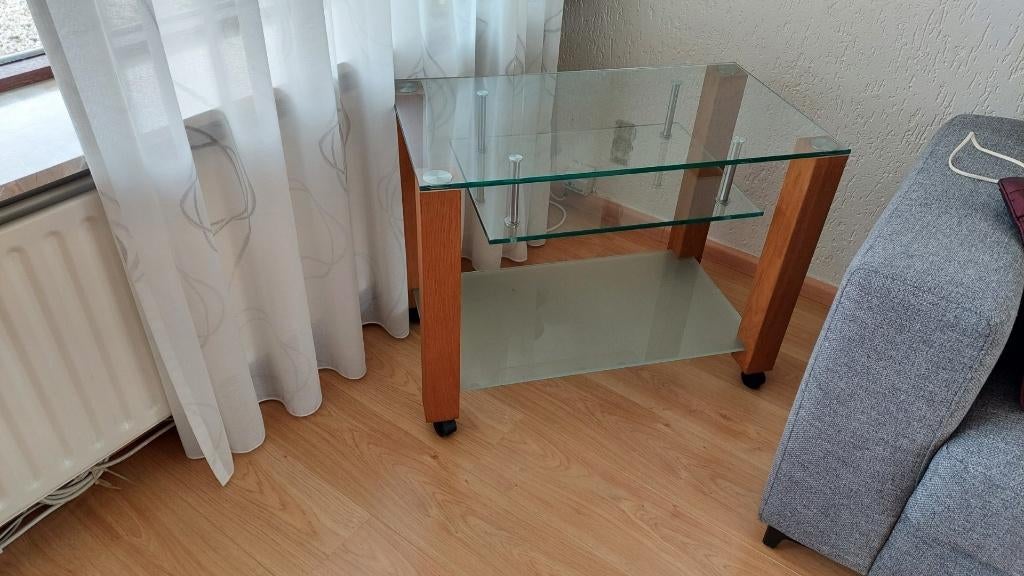 tv meubel, Ophalen, Gebruikt, 50 tot 100 cm, Glas