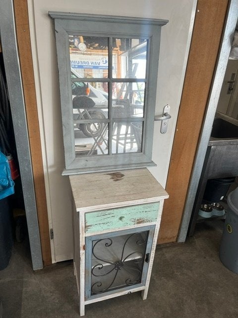 vintage kast met spiegel te koop, Huis en Inrichting, Kasten | Overige, Ophalen, Gebruikt